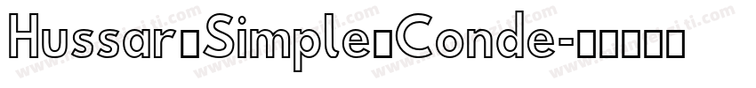 Hussar Simple Conde字体转换
